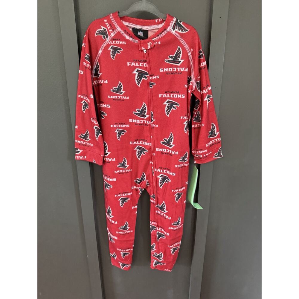 NFL Atlanta Falcons Baby Kids Pajama Sleeper Bodysuit New With Tags Size 2T